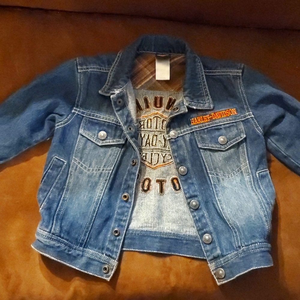 Harley Davidson Jean Jacket Size 3T, Official Harley Davidson Apparel